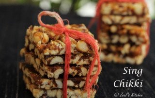 Sing Chikki | Peanut Chikki | Groundnut Brittle Recipe