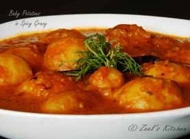 Baby Potatoes in Spicy Gravy