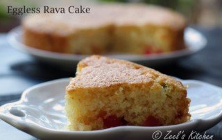 Eggless Rava Cake with whole wheat flour Eggless Semolina Cake