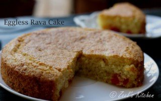 Eggless Rava Cake with whole wheat flour Eggless Semolina Cake