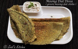 Moong Dal Dosa | Green Moong Dal Chilla | Pesarattu