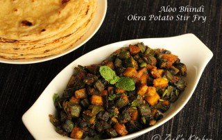 Aloo Bhindi | Bhindi Aloo Recipe | Okra Potato Stir Fry