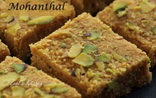 Traditional Gujarati Mohanthal Recipe | Gujarati Mohanthal Recipe | Gram Flour Fudge