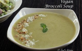 Vegan Broccoli Soup | Dairy-free Broccoli Soup | Creamy Broccoli Soup without Milk Recipe