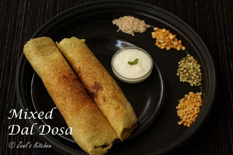 Mixed Dal Dosa Recipe | Healthy Protein-Rich Dosa - Zeel's Kitchen