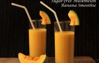 Sugar-free Muskmelon Banana Smoothie | Muskmelon Banana Smoothie Recipe | Muskmelon Banana Lassi