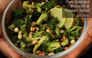 Pan Roasted Broccoli and Peanut Salad | Roasted Broccoli and Peanut Salad Recipe